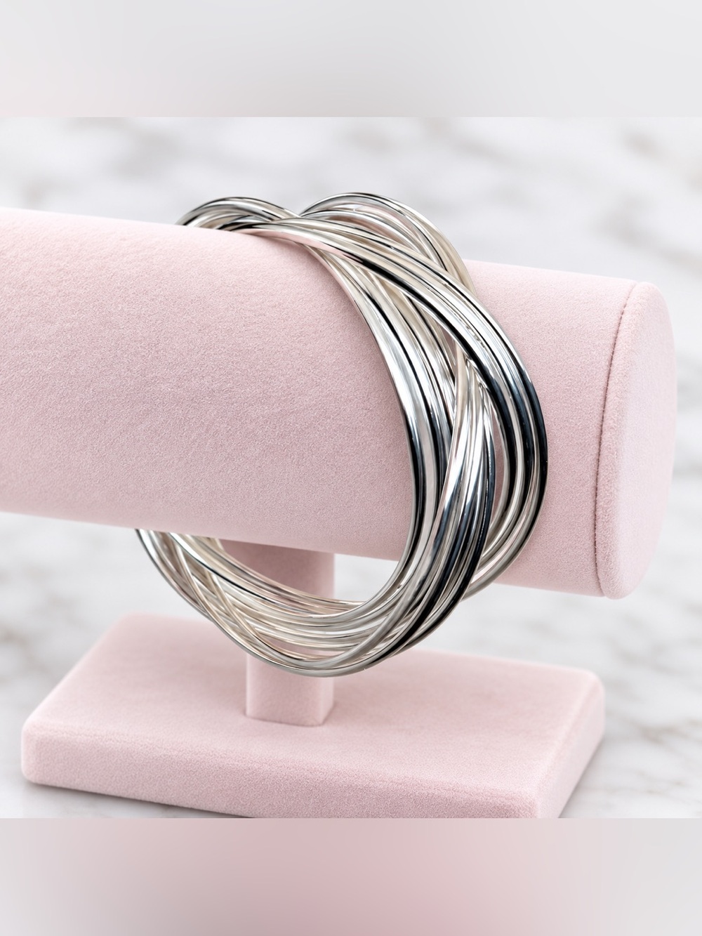 Sterling silver bangles set of 10